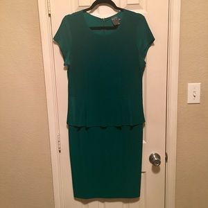Emerald Green Peplum Dress